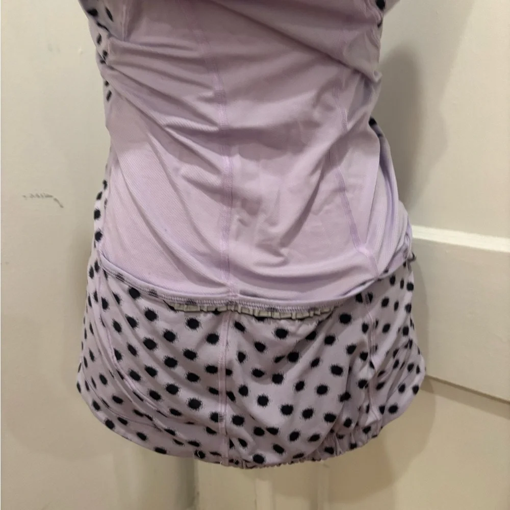 lululemon Velo Vixen Purple Polka Dot Zip Up Cycling Jersey - Picture 4 of 8